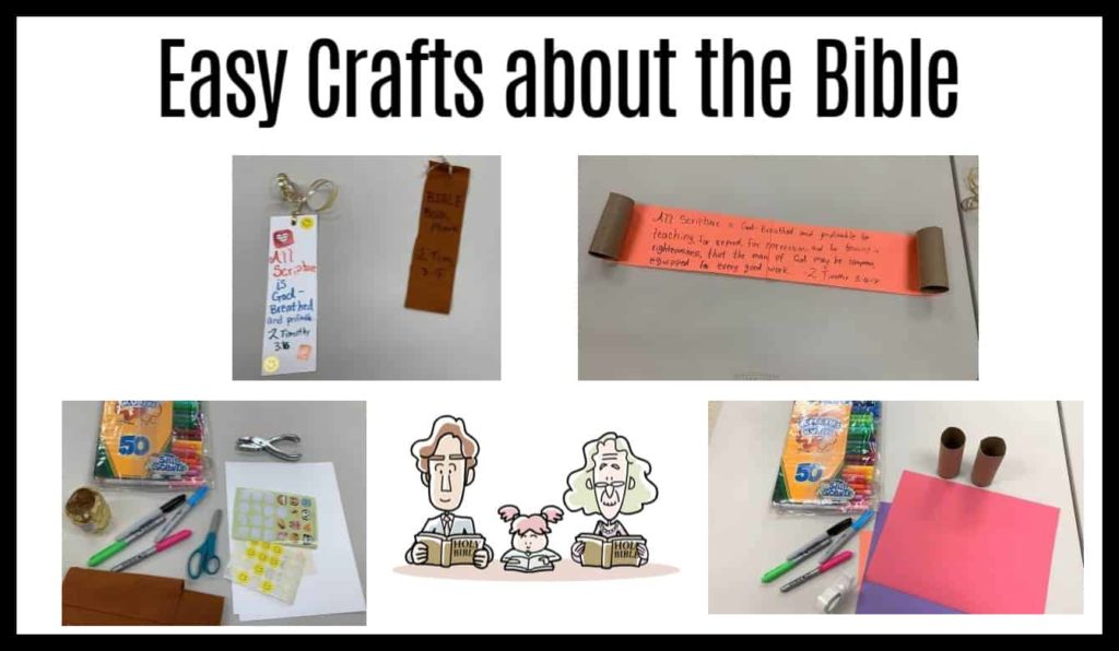 kids craft making a bible
