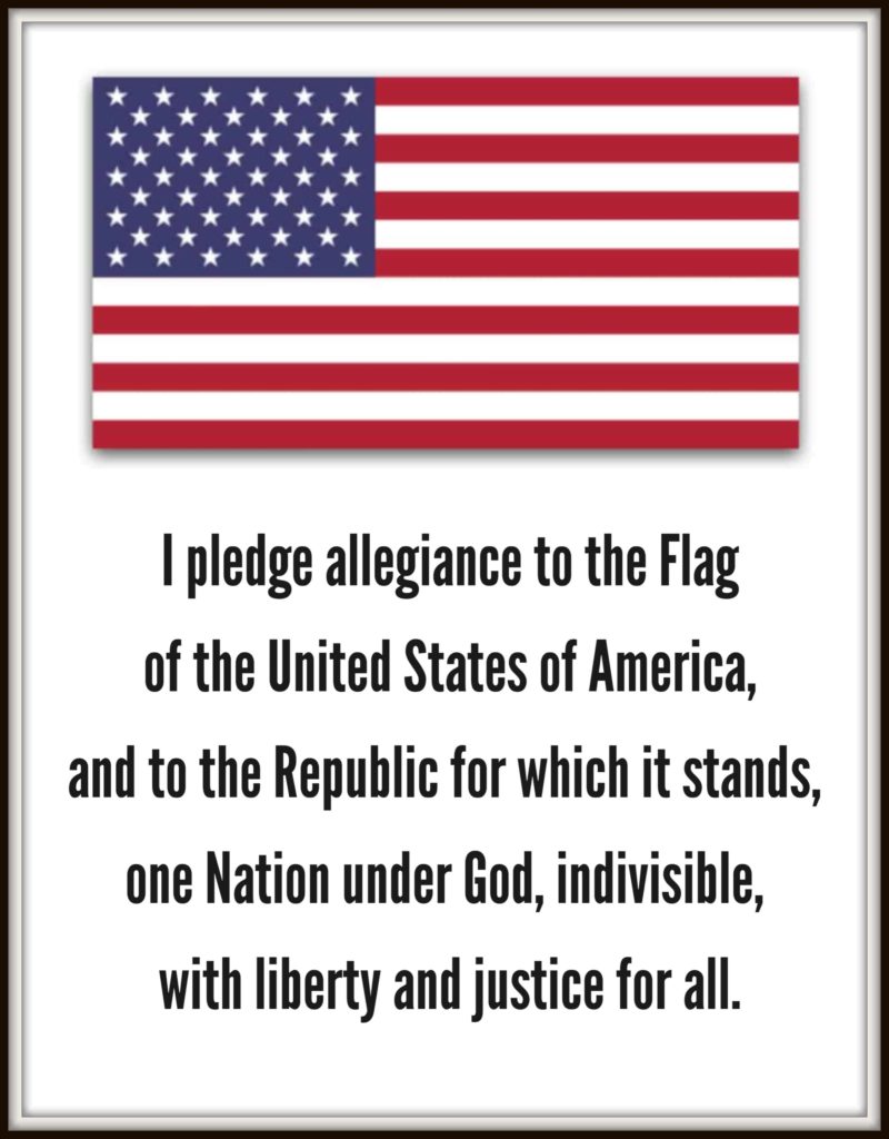 The Pledge of Allegiance to the American Flag (Printable ...