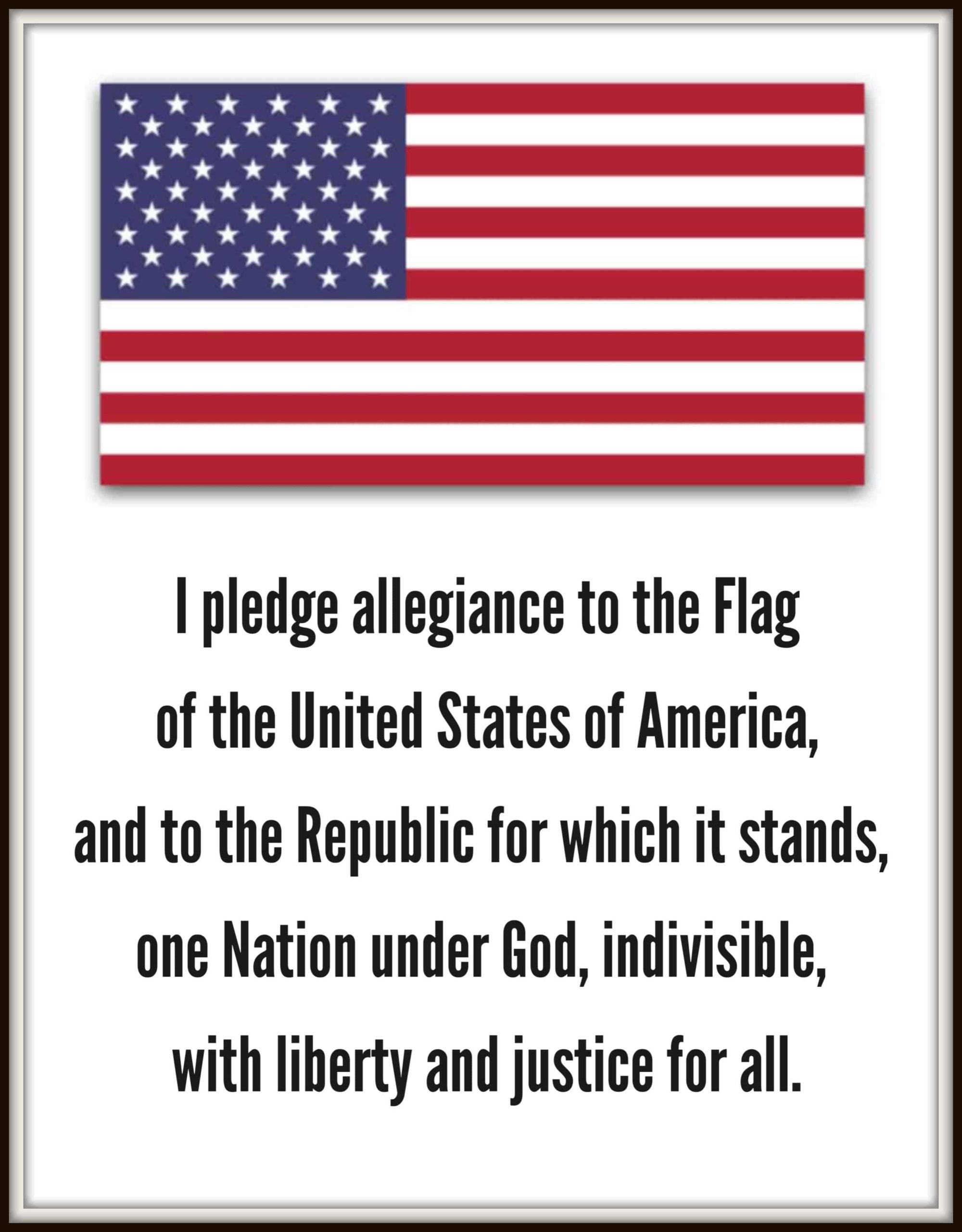 The Pledge Of Allegiance To The American Flag (Printable PDF) Full Text