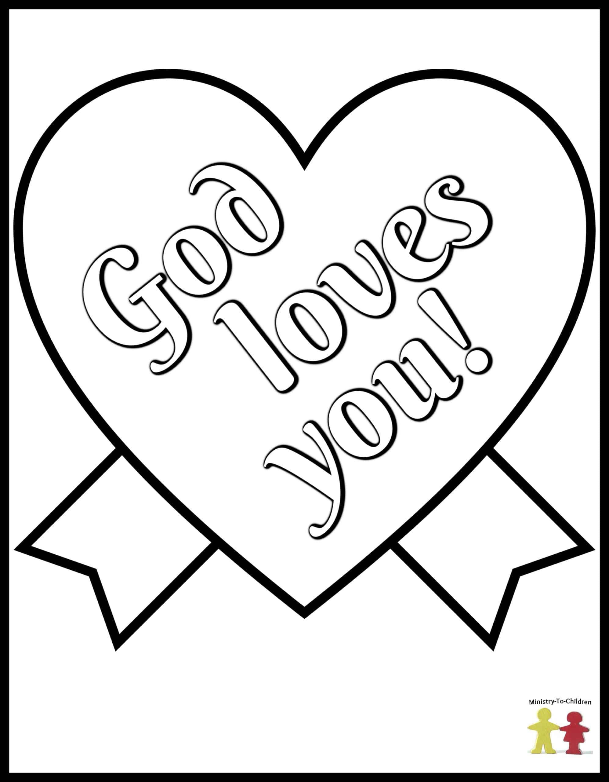 God Is Love Coloring Sheet Sketch Coloring Page