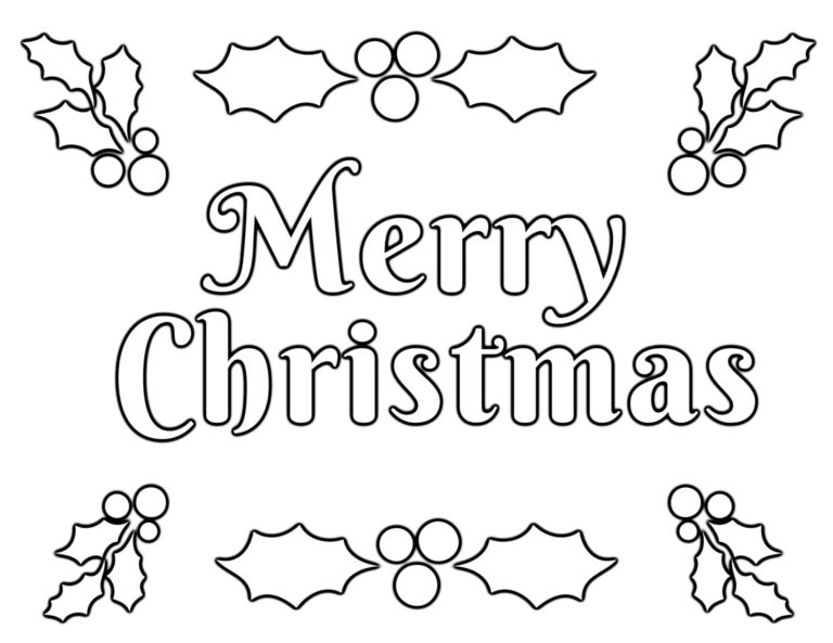 Merry Christmas Coloring Page