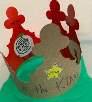 Jesus is the King Crown Craft project for children