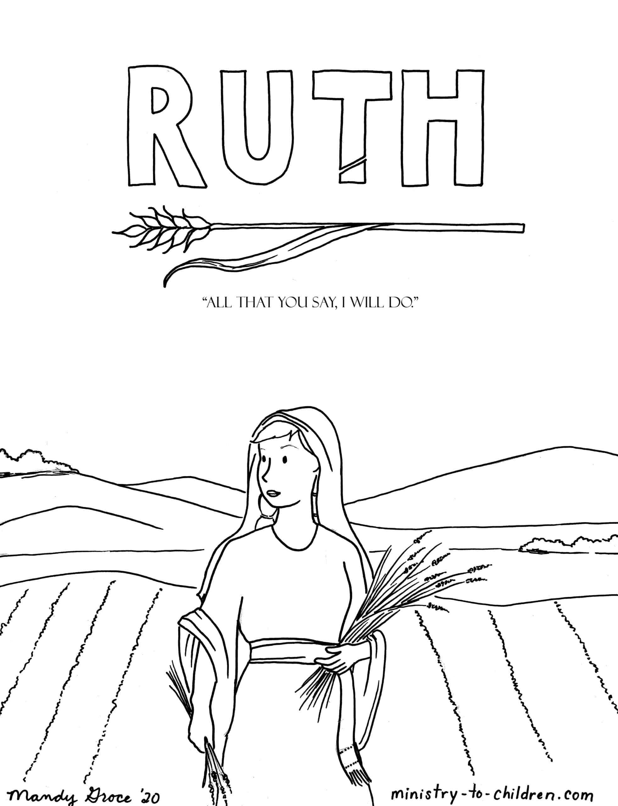 Ruth Coloring Page | Ministry-To-Children