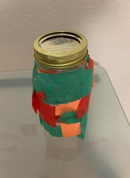 Craft Two: “Stained glass light in a jar”