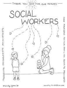 social services coloring page religious