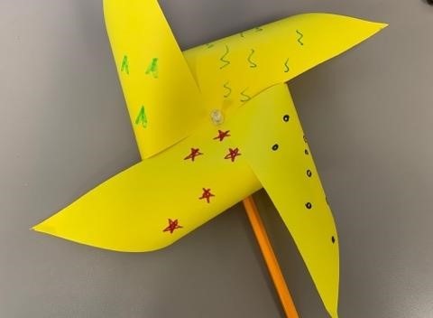 Craft Two: “Holy Spirit Pinwheel”  