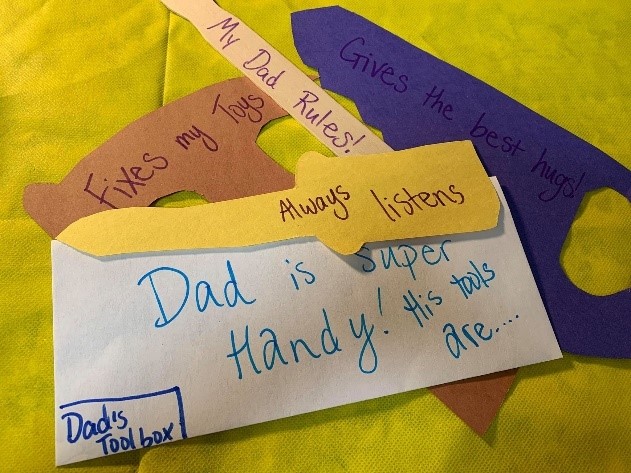 Craft one: “Dad’s Toolbox” for Father's Day