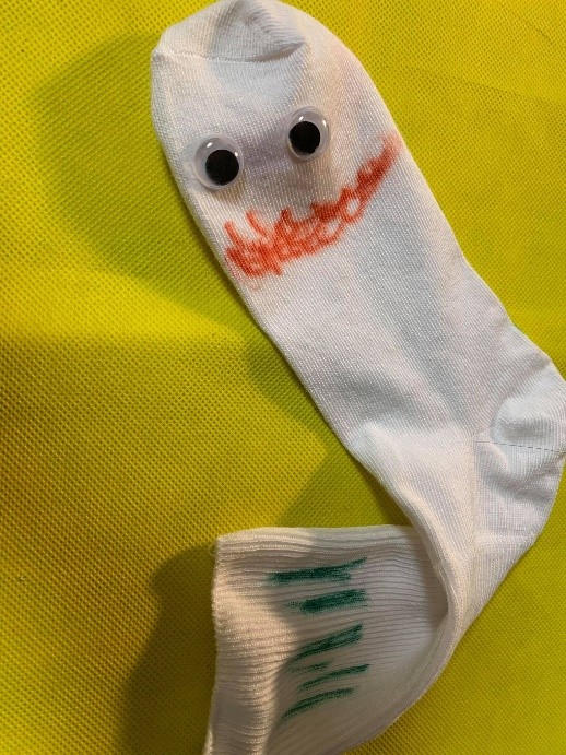Craft Two: “Friendly Sock Puppet”  