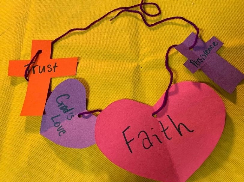 Craft Two: “Hang your Faith on Jesus Decoration”