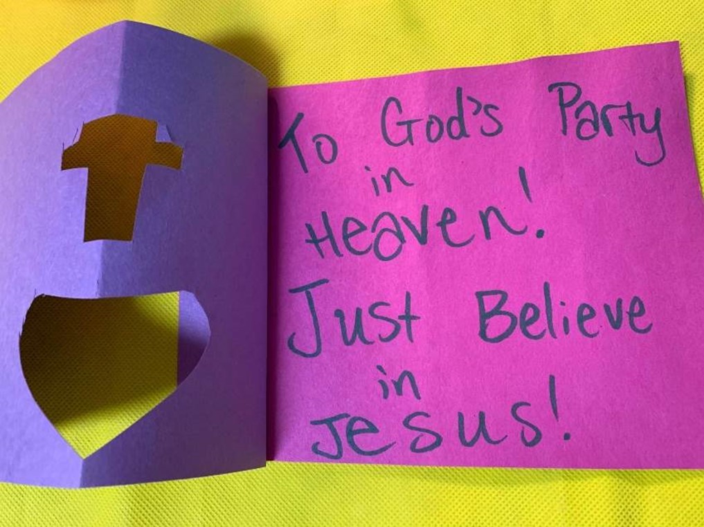 Bible craft invited to gods party