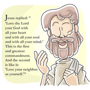 Jesus Said Love God Coloring Page