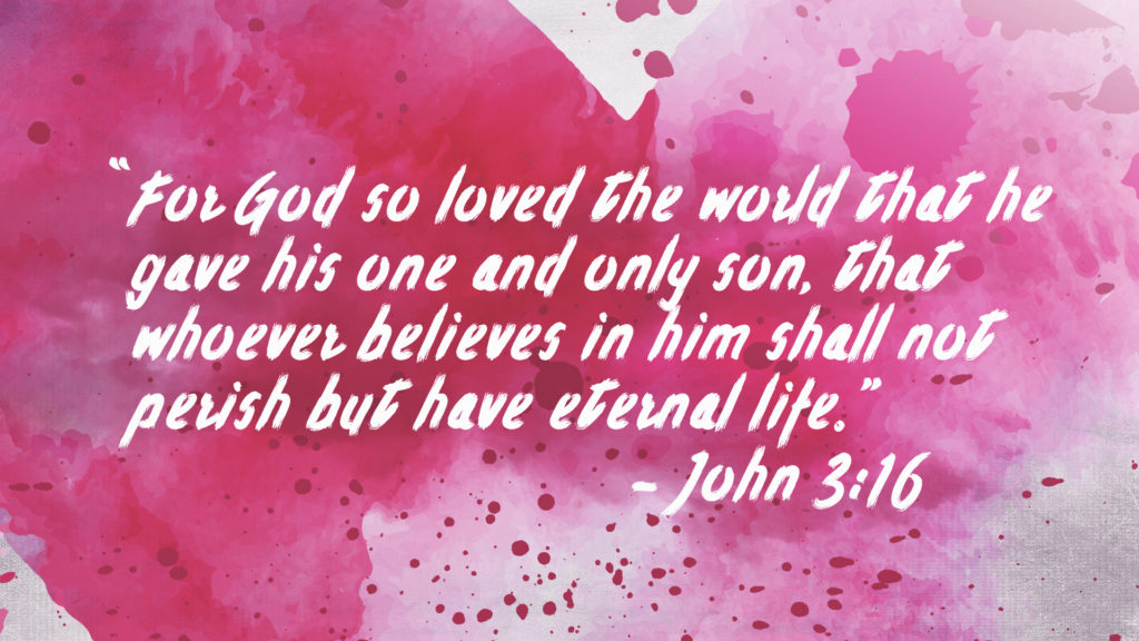 Valentine's Day Bible Verse for Children - John 3:16