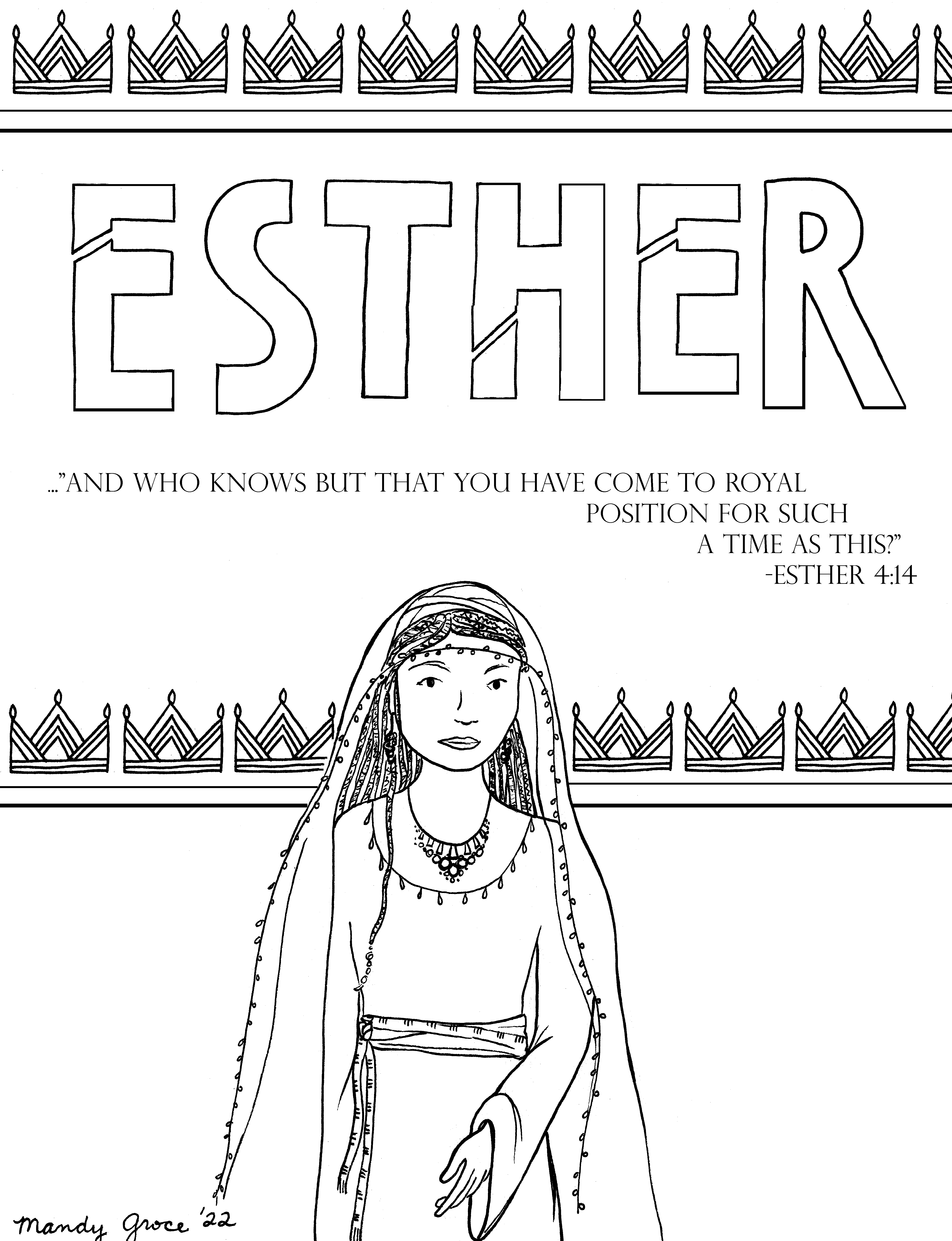 Queen Esther Coloring Page   Ministry To Children Coloring Pages ...