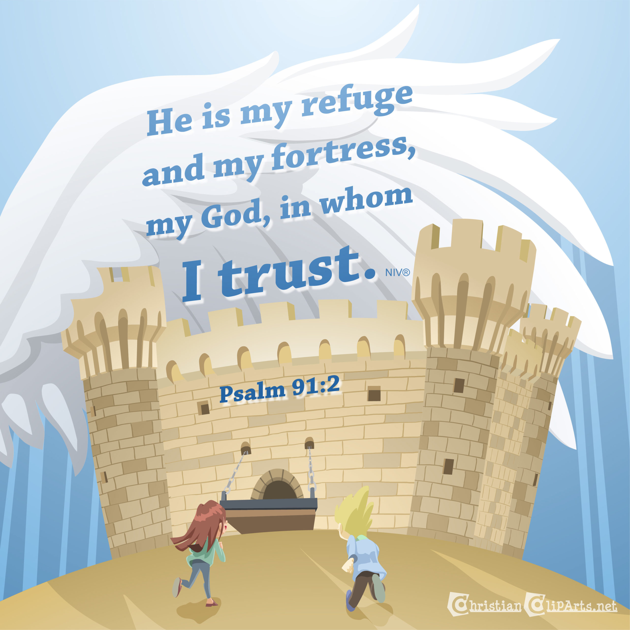 Psalm 91 A Mighty Fortress is our God Kids Spot the Difference