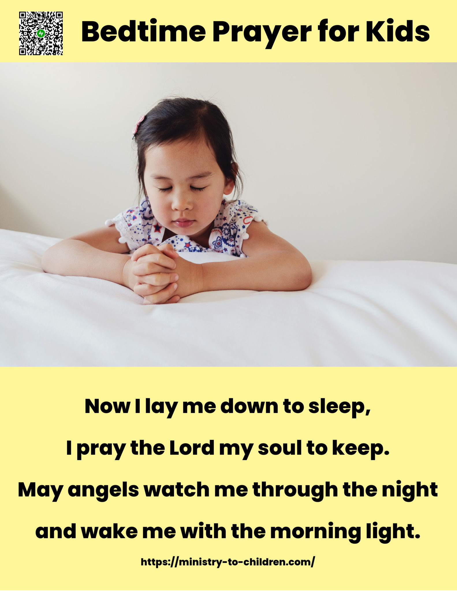 Bedtime Prayers for Children PDF | Short Good Night Prayers for Kids