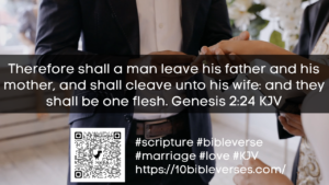 Genesis 2:24 KJV Wedding Marriage Bible Verse