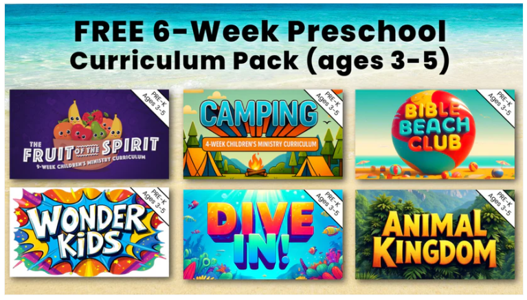 Free PreK 6-week curriculum sample pack preview