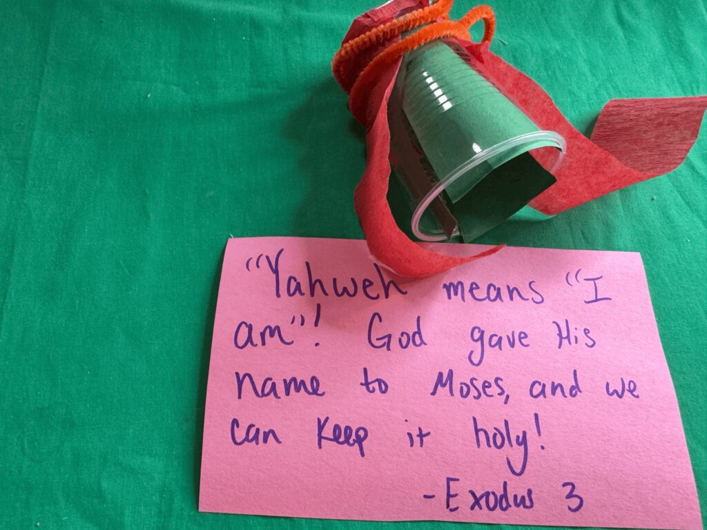 Bible Craft Ideas: God's Name is Holy (Matthew 6:7-9; Exodus 3:1-17)