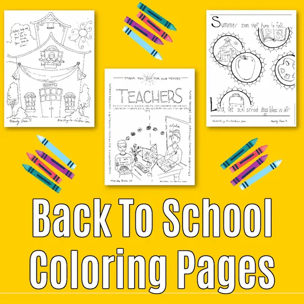 Free back to school coloring pages for kids — prayers for the new school year