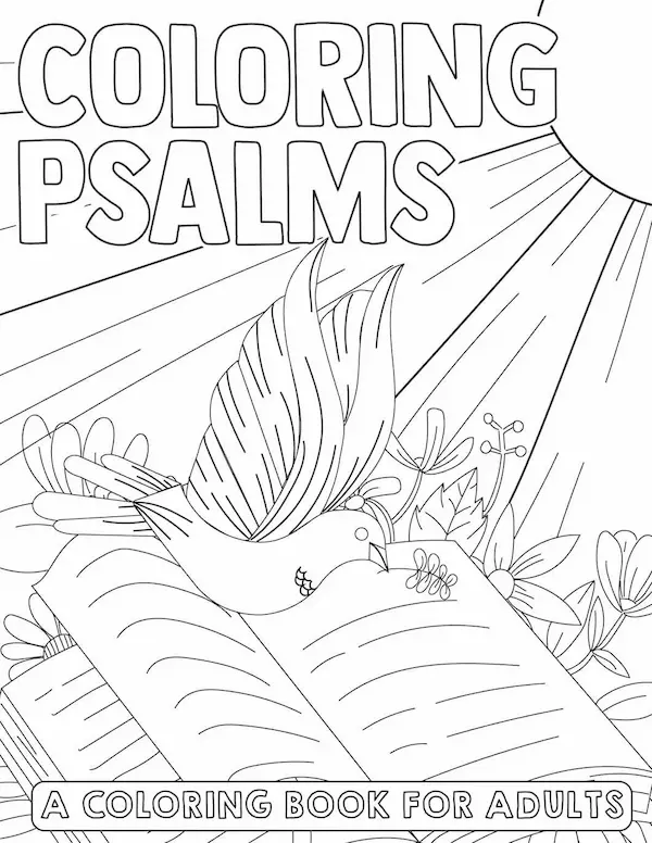 Book of Psalms 37-page Bible coloring book — free download