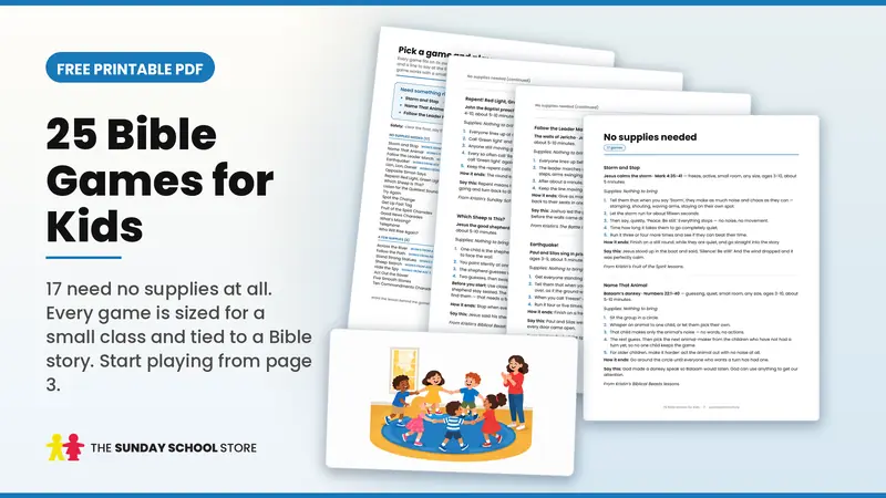25 free Bible games for kids, printable PDF