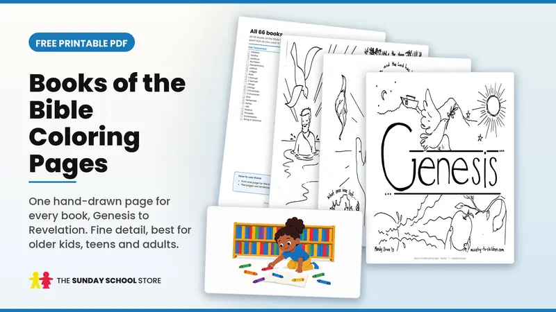 66 Books of the Bible coloring pages, free printable PDF